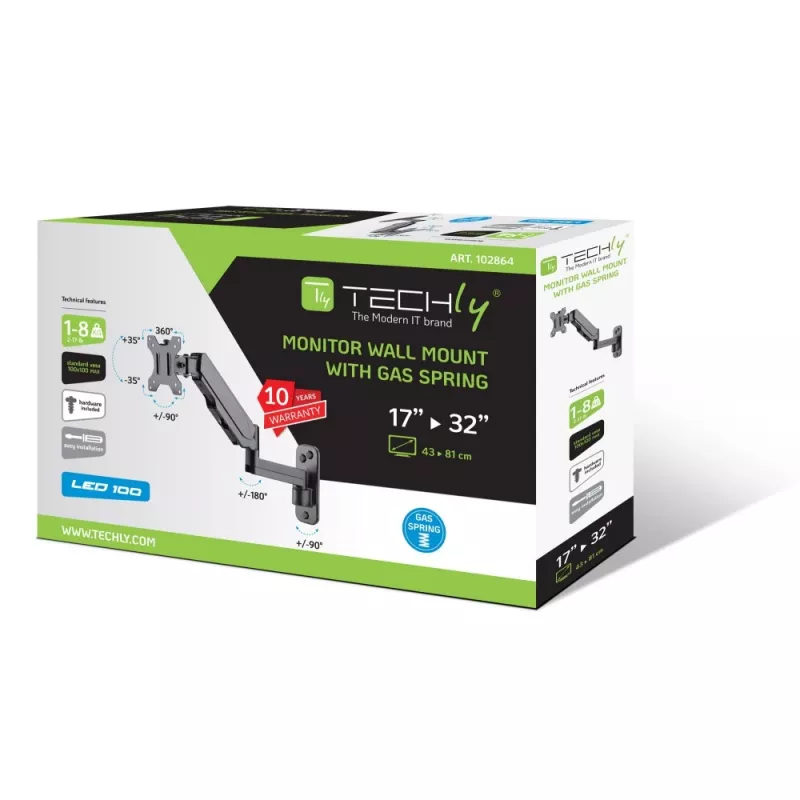 Techly ICA-LCD G112 supporto TV / stand 81,3 cm (32 pollici) nero