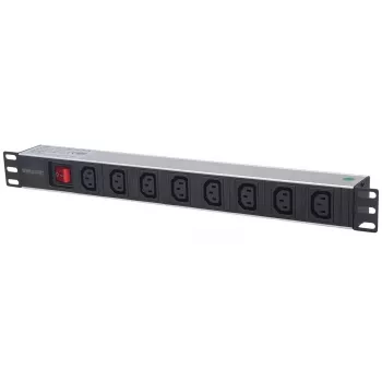 Intellinet unità di distribuzione di corrente (PDU) 19 pollici 1U rackmount 8 vie C13 con cavo di alimentazione rimovibile e ingresso C20 posteriore