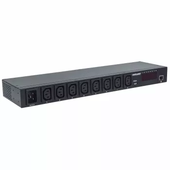 Intellinet PDU intelligente 8 porte 19 pollici, unità di distribuzione di corrente intelligente C13 rackmount 19 pollici; monitora potenza, temperatura e umidità
