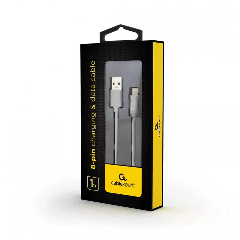 GEMBIRD cavo di ricarica e dati USB a 8 pin, 1 m – bianco