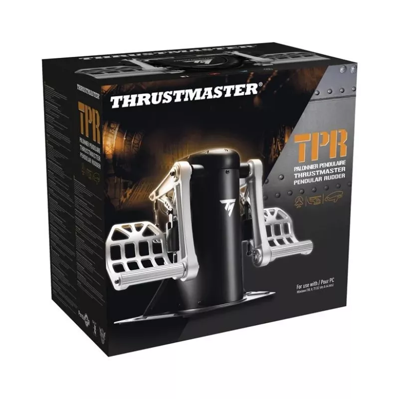 Thrustmaster TPR Rudder nero, argento USB flight sim analogico PC