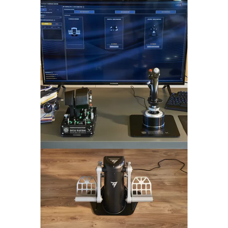 Thrustmaster TPR Rudder nero, argento USB flight sim analogico PC