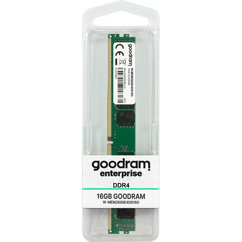 Modulo di memoria GOODRAM W-MEM2666E4D816G 16 GB (1 x 16 GB) DDR4 2666 MHz ECC UDIMM CL19