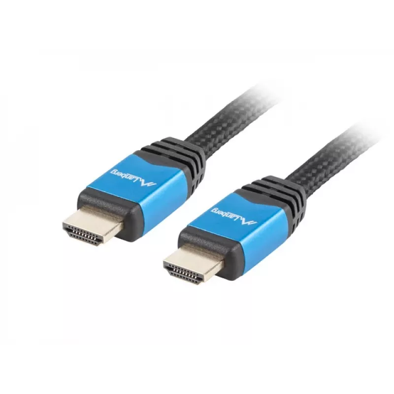 Lanberg CA-HDMI-20CU-0018-BL Premium cavo HDMI M/M, HDMI 2.0, 1,8 m, 4K, con Ethernet, nero