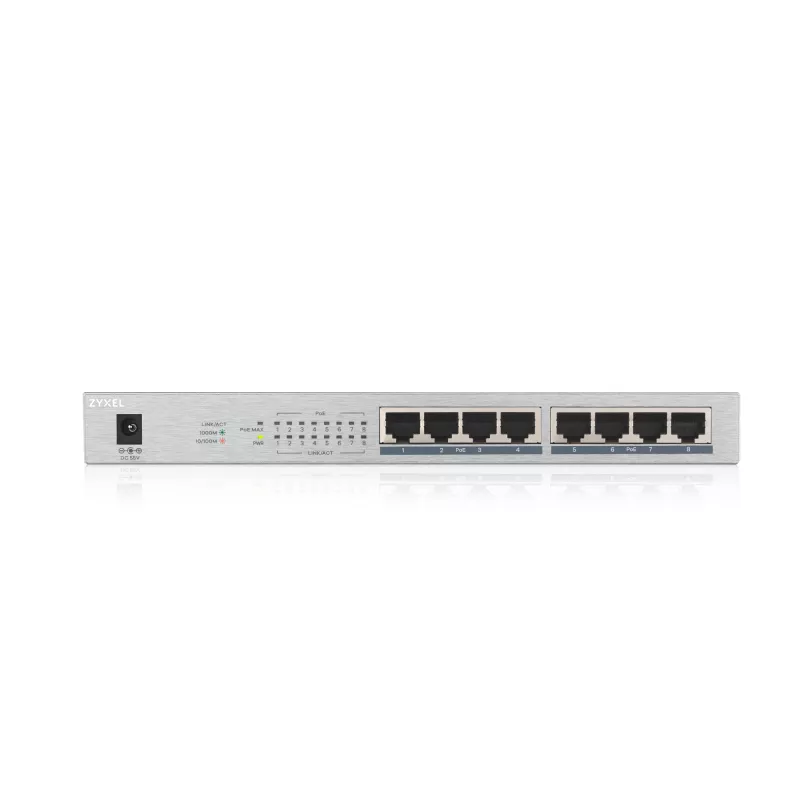 Zyxel GS1008HP unmanaged Gigabit Ethernet (10/100/1000) Power over Ethernet (PoE) grigio