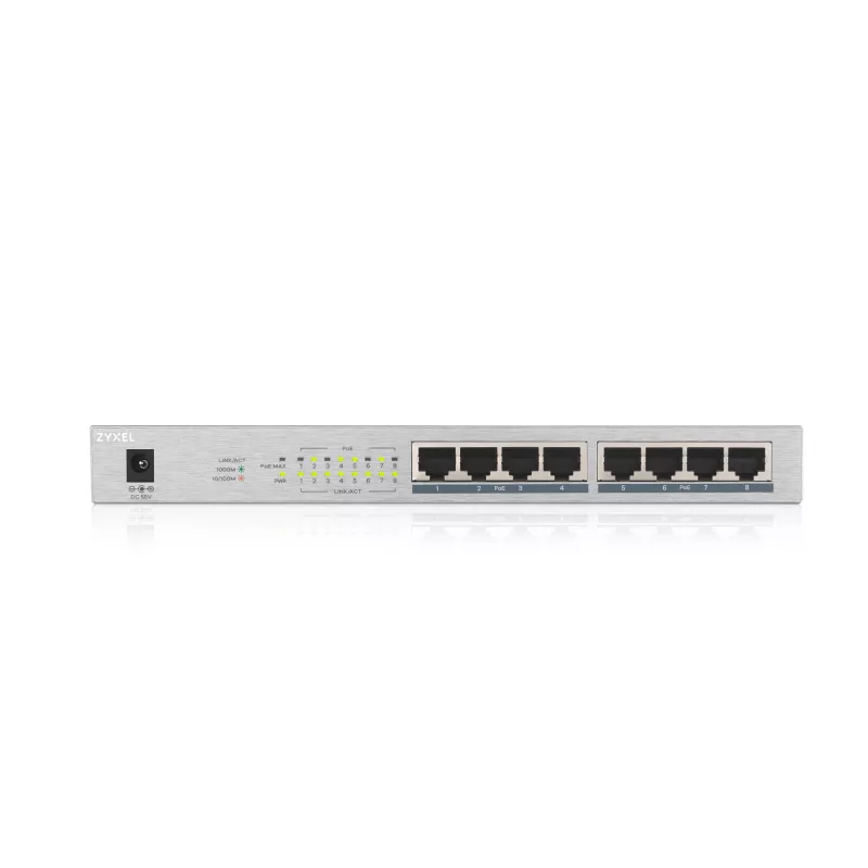 Zyxel GS1008HP unmanaged Gigabit Ethernet (10/100/1000) Power over Ethernet (PoE) grigio