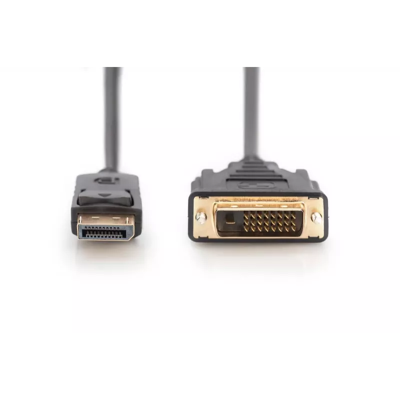 Cavo adattatore DisplayPort DIGITUS, DP - DVI (24+1) M/m, 2m con blocco, compatibile DP 1.1a, CE nero
