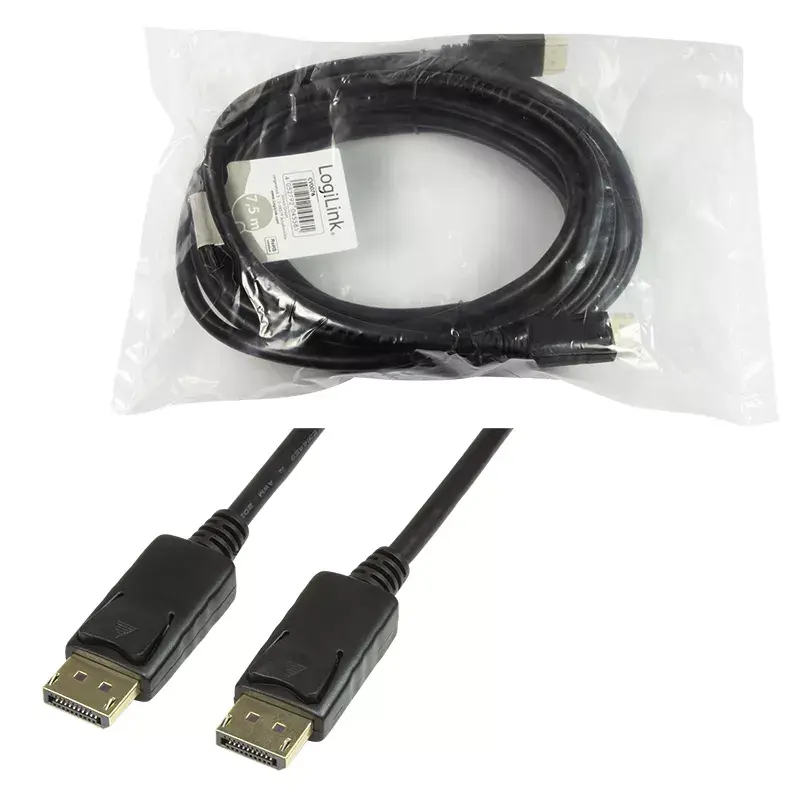 Cavo DisplayPort LogiLink CV0076 7,5 m nero