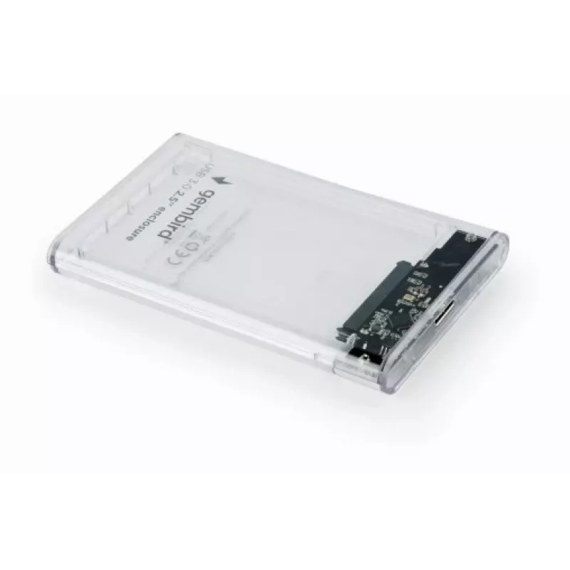 GEMBIRD case USB 3.0 per HDD SATA 2,5 pollici 9,5 mm, plastica trasparente