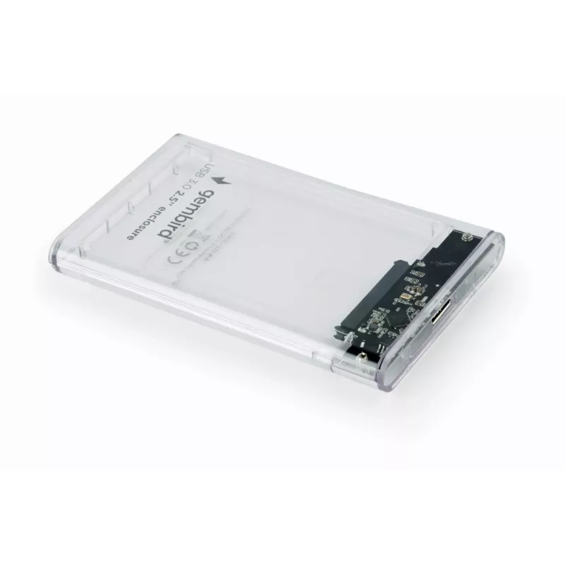 GEMBIRD case USB 3.0 per HDD SATA 2,5 pollici 9,5 mm, plastica trasparente