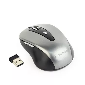 GEMBIRD mouse ottico wireless MUSW-4B-04-BG – 4 tasti nero/grigio spazio