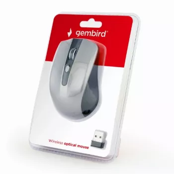GEMBIRD mouse ottico wireless MUSW-4B-04-BG – 4 tasti nero/grigio spazio