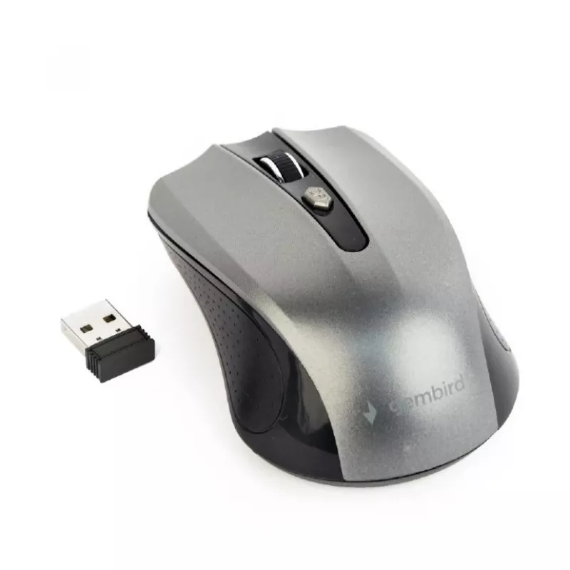 GEMBIRD mouse ottico wireless MUSW-4B-04-BG – 4 tasti nero/grigio spazio