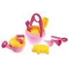 Lena Happy Sand Girls I 10 pz., set giocattolo con sabbia, da 1 anno, rosa, giallo