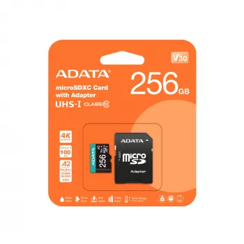 MicroSDXC ADATA Premier Pro 256GB UHS-I modello AUSDX256GUI3V30SA2-RA1
