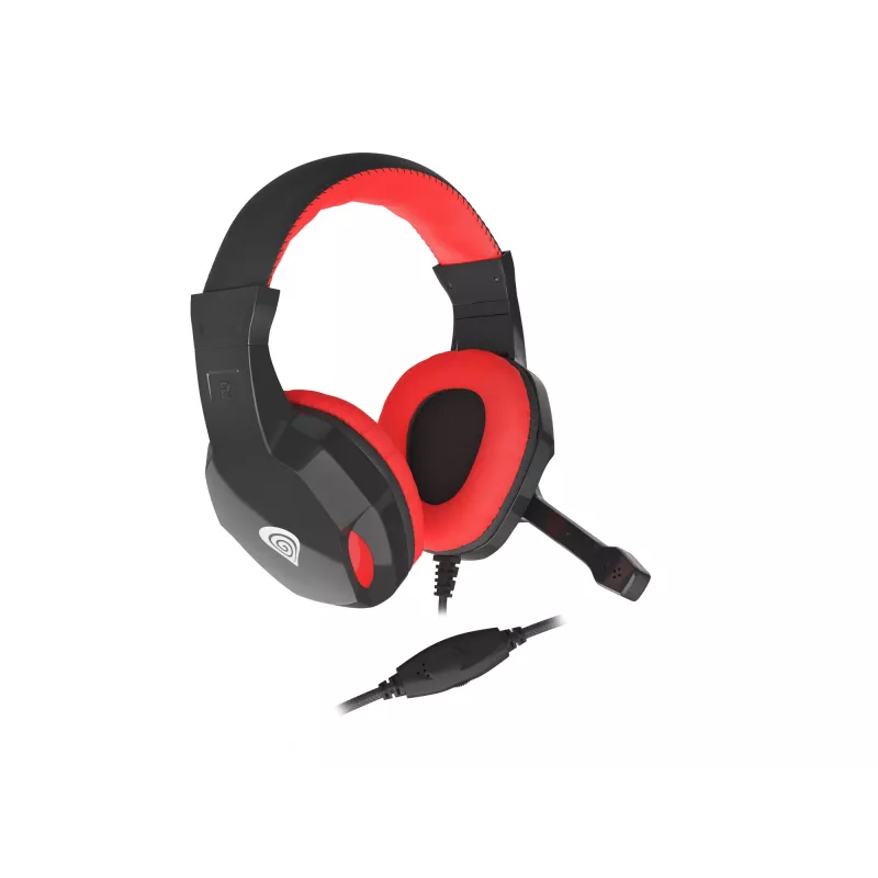 Headset GENESIS Argon 110 headset con filo con archetto gaming nero, rosso