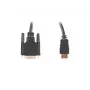 Cavo LANBERG HDMI(m)->DVI-D(m)(24+1) Dual Link con connettori 4k placcati oro - 3m nero