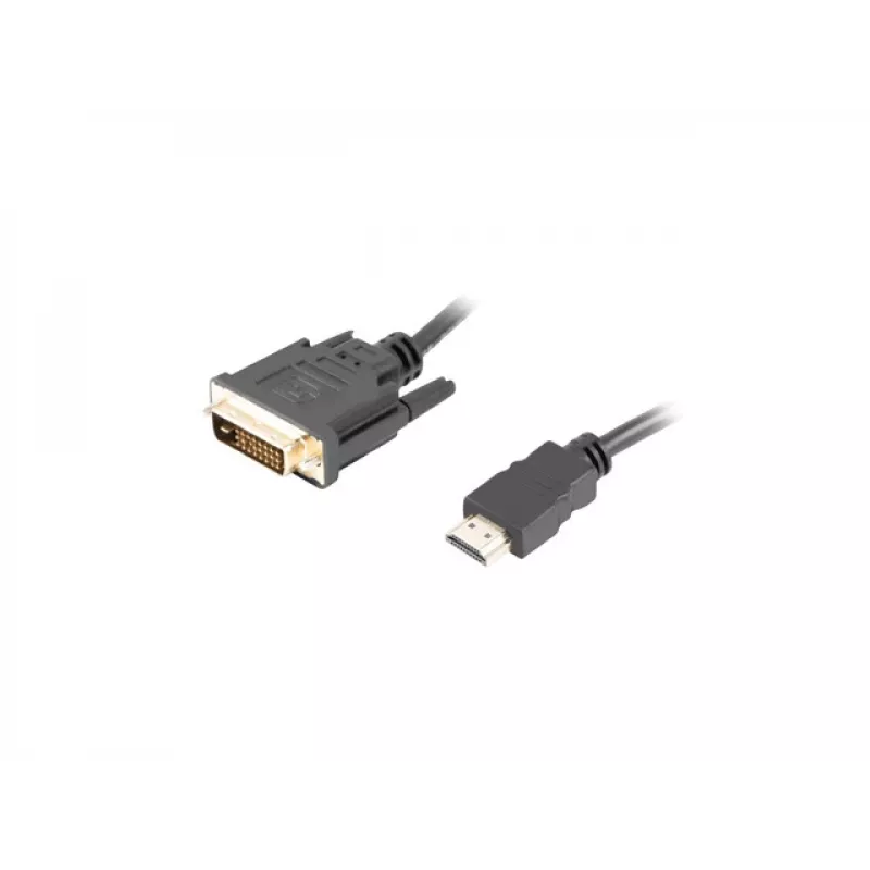 Cavo LANBERG HDMI(m)->DVI-D(m)(24+1) Dual Link con connettori 4k placcati oro - 3m nero