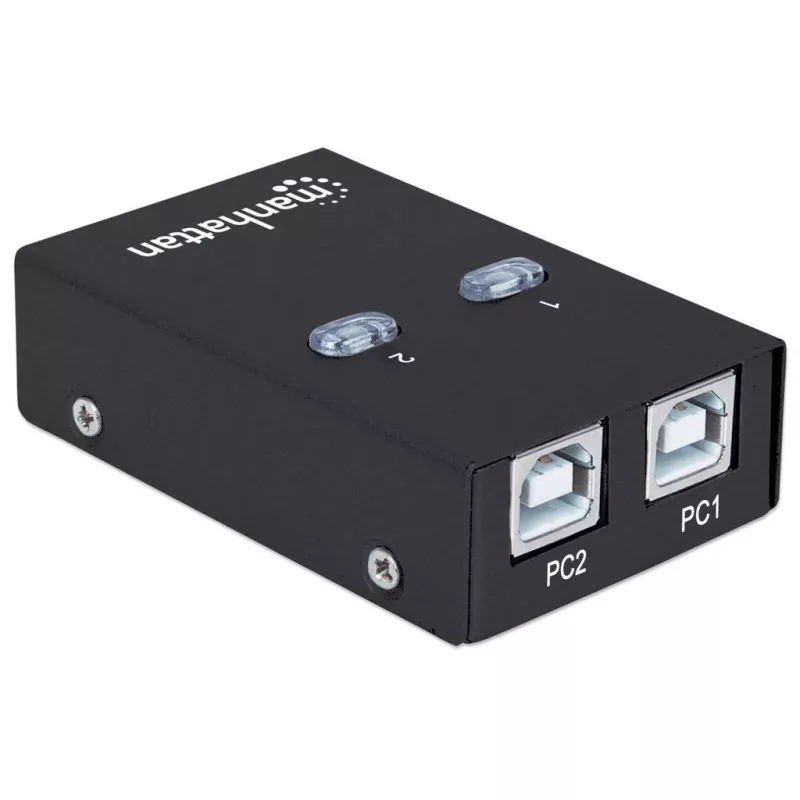 Manhattan 162005 switch USB 2.0 automatico di condivisione, 2 porte, 480 Mbps