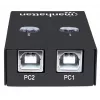 Manhattan 162005 switch USB 2.0 automatico di condivisione, 2 porte, 480 Mbps