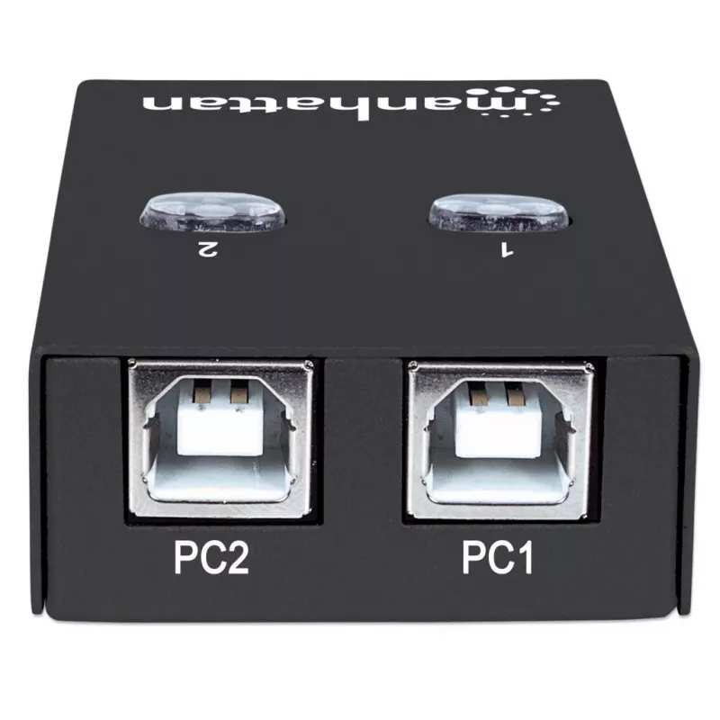 Manhattan 162005 switch USB 2.0 automatico di condivisione, 2 porte, 480 Mbps
