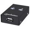 Manhattan 162005 switch USB 2.0 automatico di condivisione, 2 porte, 480 Mbps