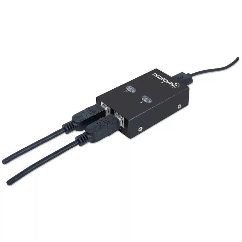 Manhattan 162005 switch USB 2.0 automatico di condivisione, 2 porte, 480 Mbps