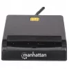 Manhattan 102049 lettore di smart card a contatto, USB-A 2.0, 12 Mbps, cavo 1,05 m, nero, custodia in ABS