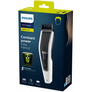 Tagliacapelli / rifinitore barba Philips serie 5000 HC5610/15, nero, bianco 28 nickel-metallo idruro (NiMH)