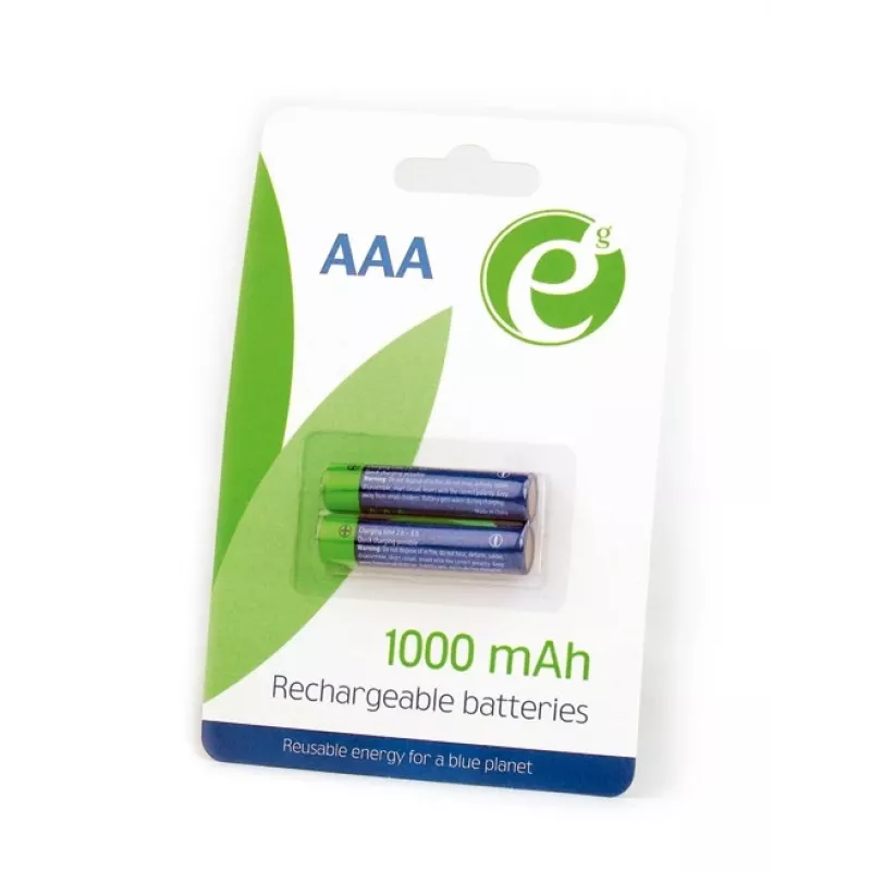 Batterie AAA GEMBIRD Ni-MH ricaricabili 1000mAh 2 pezzi