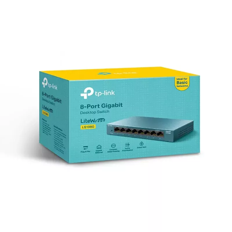 Switch di rete desktop TP-Link 8 porte 10/100/1000Mbps
