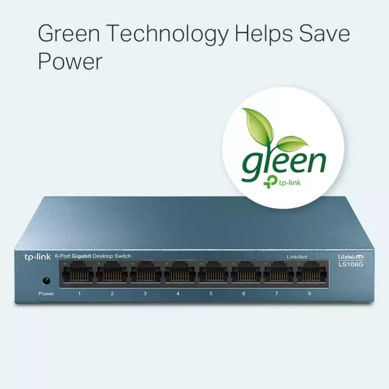 Switch di rete desktop TP-Link 8 porte 10/100/1000Mbps