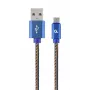 GEMBIRD Cavo Micro-USB Premium Jeans (denim) con connettori in metallo, 2 m, blu