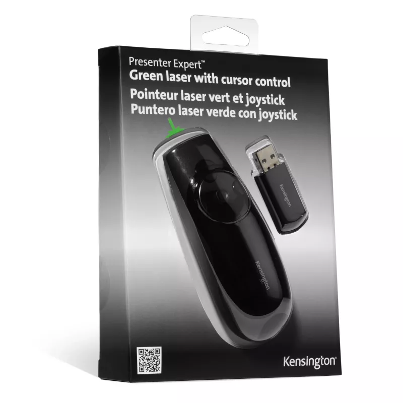 Presentatore Kensington Presenter Expert – controllo cursore wireless con laser verde
