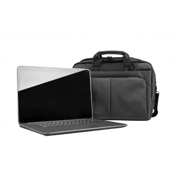 Borsa portadocumenti NATEC Gazelle 39,6 cm (15,6 pollici) nylon, 2 scomparti, tracolla, nero
