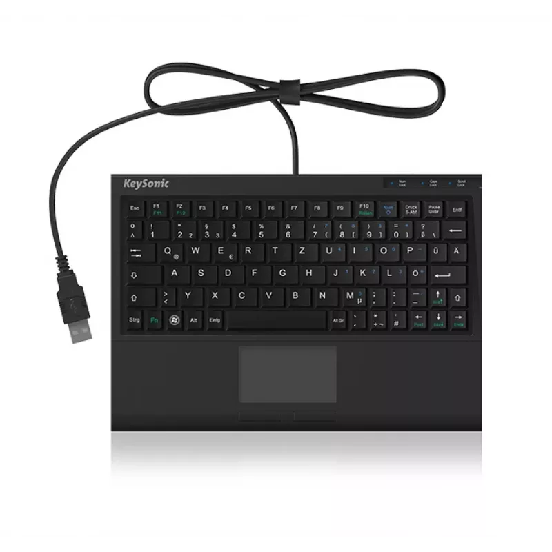KeySonic ACK-3410 (US) tastiera ufficio USB inglese americano nero