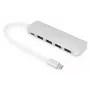 DIGITUS hub USB-C 4 porte PD 4x USB 3.0, 1x ricarica PD, grigio