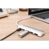 DIGITUS hub USB-C 4 porte PD 4x USB 3.0, 1x ricarica PD, grigio