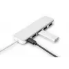 DIGITUS hub USB-C 4 porte PD 4x USB 3.0, 1x ricarica PD, grigio