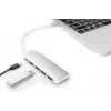 DIGITUS hub USB-C 4 porte PD 4x USB 3.0, 1x ricarica PD, grigio