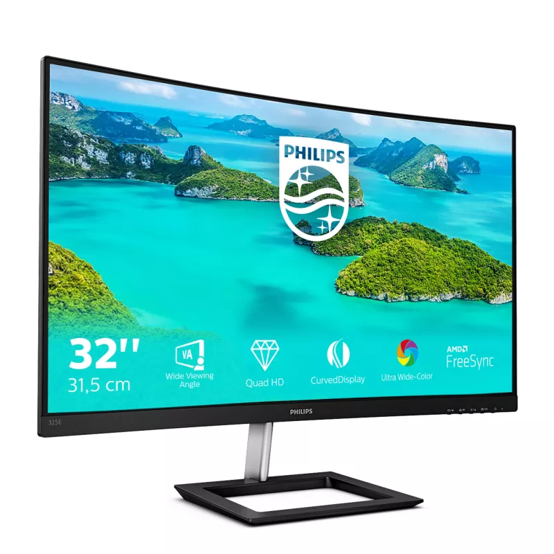 Philips E Line 325E1C/00 monitor per computer 80 cm (31.5 pollici) 2560 x 1440 pixel Quad HD LCD nero