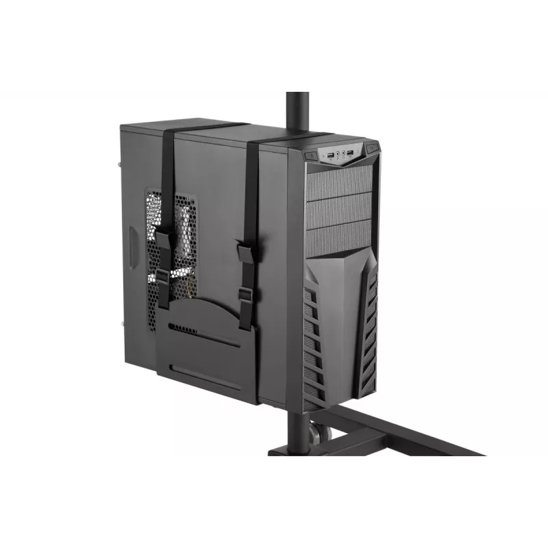 Postazione di lavoro mobile DIGITUS (supporto monitor, supporto PC) portata max 8 kg, schermo 32 inch – nero
