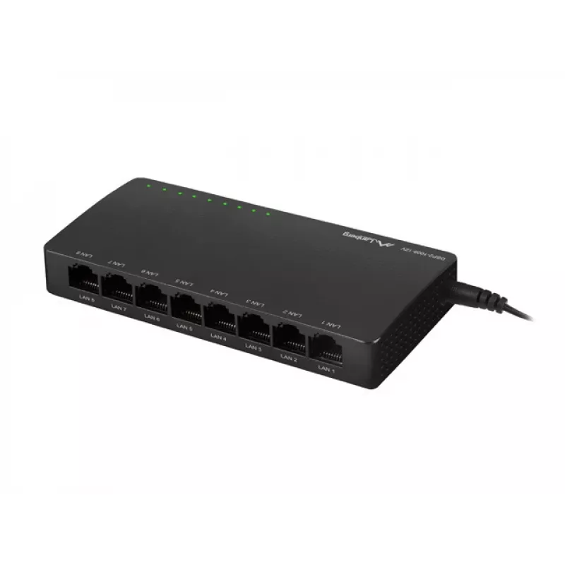 Switch LANBERG Dsp2-1008-12v 8x 1gb/s unmanaged Gigabit Ethernet desktop 12v