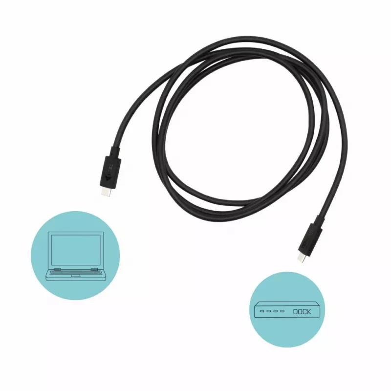 i-tec Thunderbolt 3 – cavo Class K, 40 Gbit/s, 100 W Power Delivery, compatibile USB-C, 150 cm