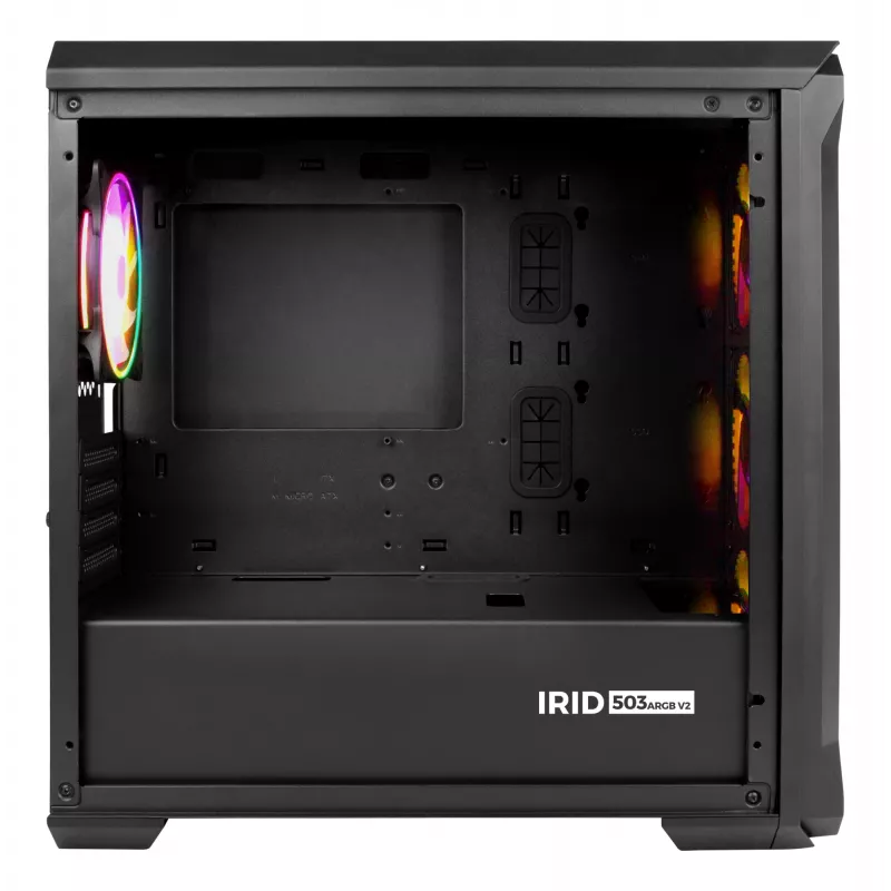 GENESIS Irid 503 ARGB Micro Tower nero, trasparente