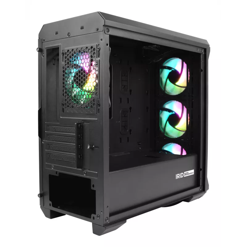GENESIS Irid 503 ARGB Micro Tower nero, trasparente