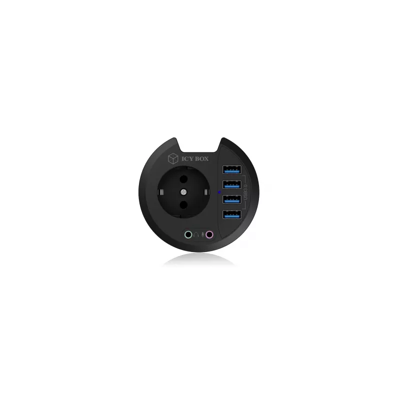 ICY BOX IB-HUB1430 presa nero