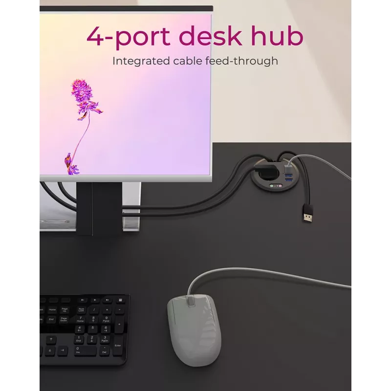 ICY BOX IB-HUB1430 presa nero