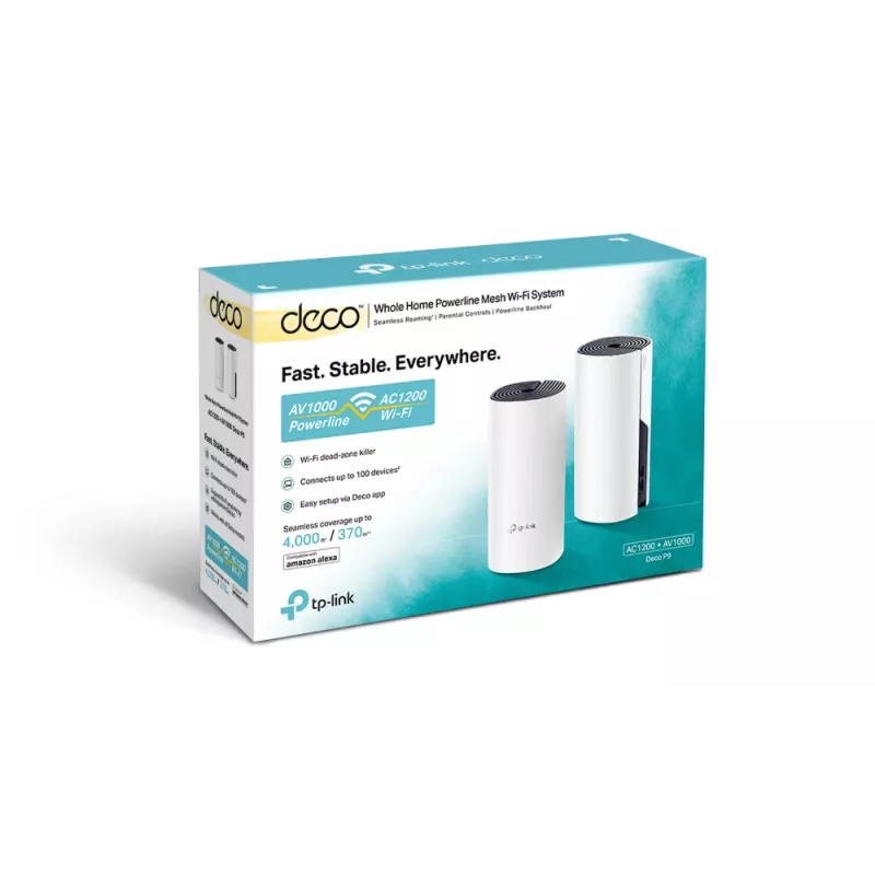 TP-Link AC1200 + AV1000 Whole Home Hybrid Mesh Wi-Fi System, confezione da 2