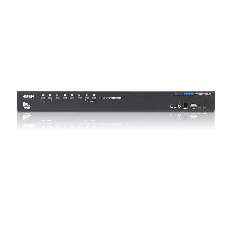 ATEN CS1798 switch KVM a 8 porte USB HDMI/audio, 1920 x 1200 (WUXGA), hub USB 2.0, montabile a rack